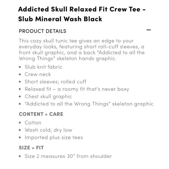 Torrid Size 5xl Skull Graphic Mineral Wash Black Tee - Picture 3 of 8